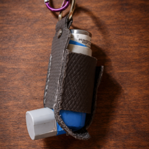 Handcrafted Leather Inhaler Holder