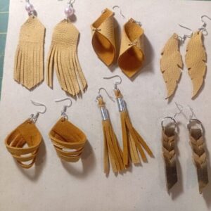 Leather earrings
