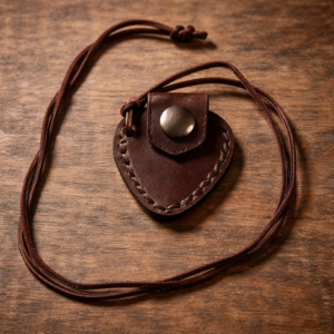 Leather Guitar Pick Holder Necklace