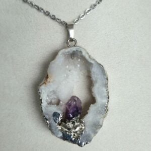 Quartz Geode with Amethyst