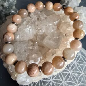 8mm Peach Moonstone Bracelet